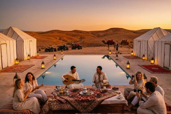 Cena e spettacolo nel deserto di Agafay da Marrakech