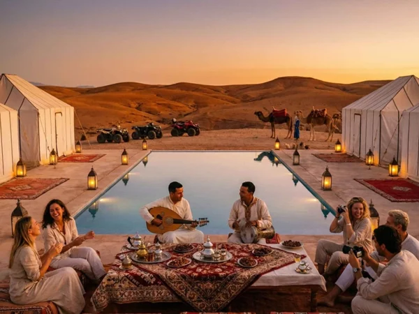 Cena e spettacolo nel deserto di Agafay da Marrakech